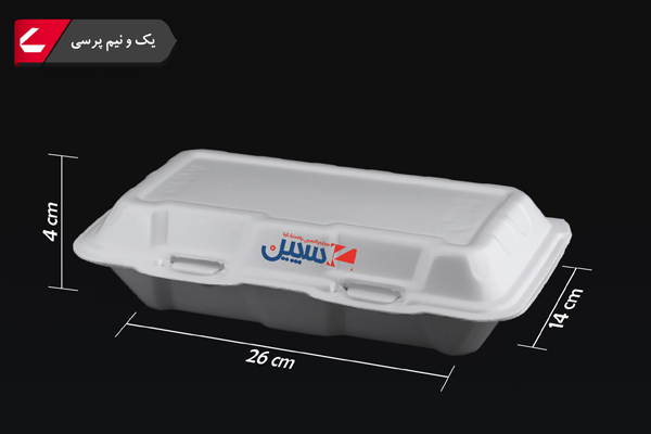 ظرف یکبار مصرف فوم یک و نیم پرسی